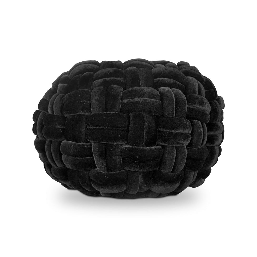 Pj Velvet Pouf Black