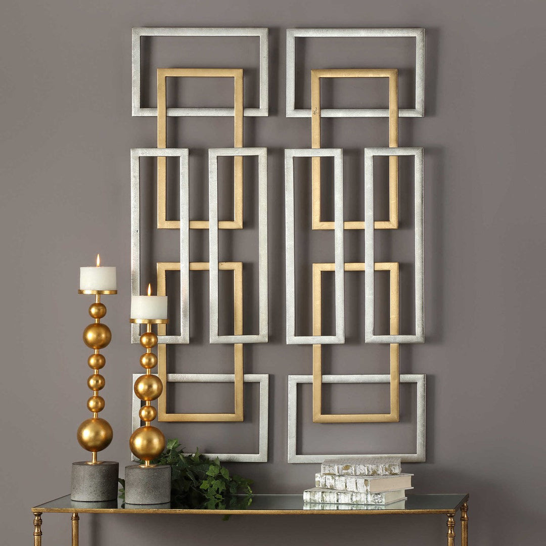 Aerin Metal Wall Panels, S/2