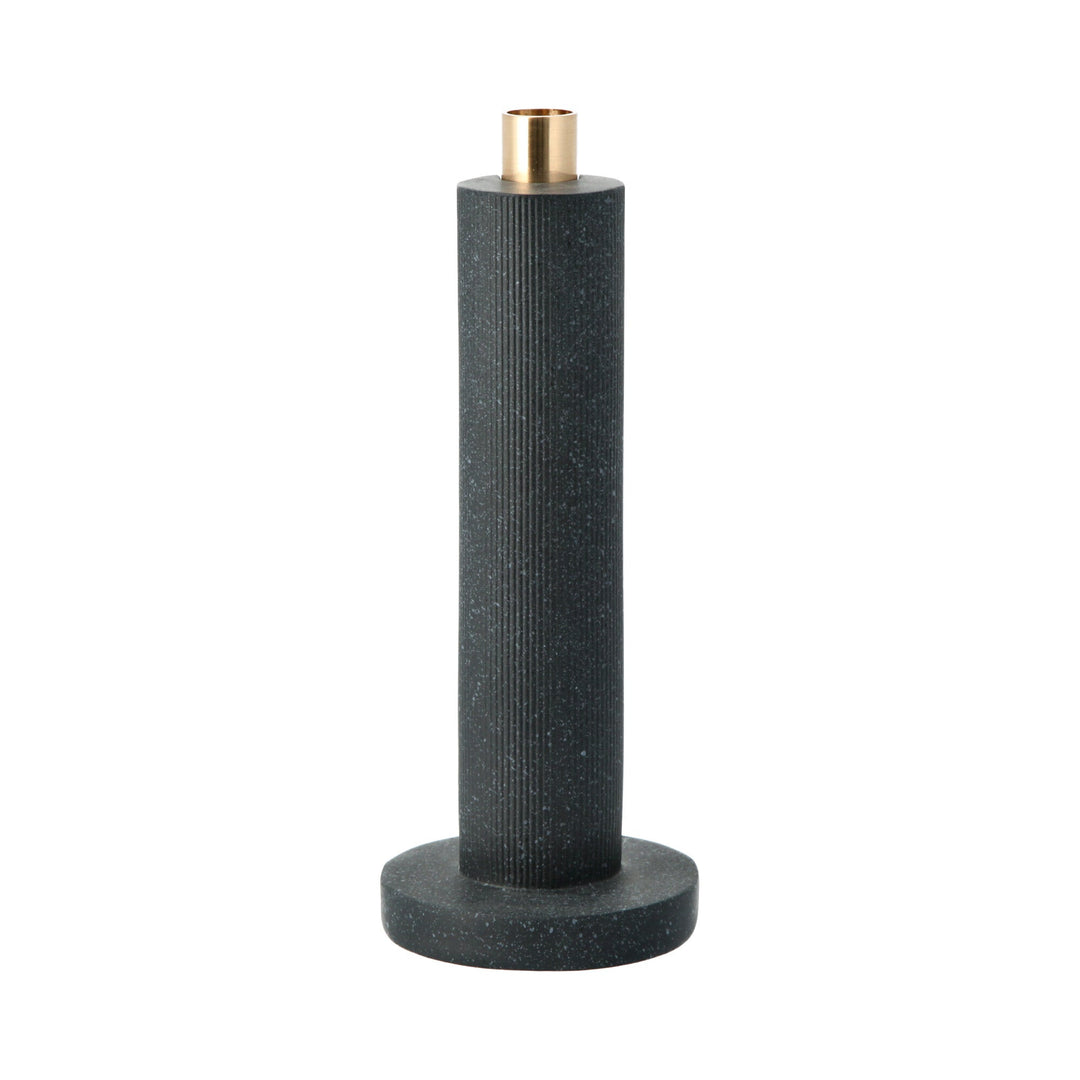 CANDLE STICK RESIN BLACK 11.2*11.2*28CM