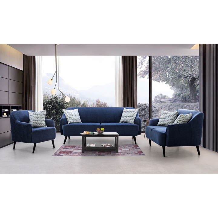 Nelson Winsome Dark Blue Sofa Set