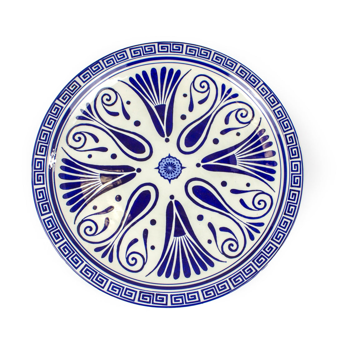 Ceramic Plate, Blue/White