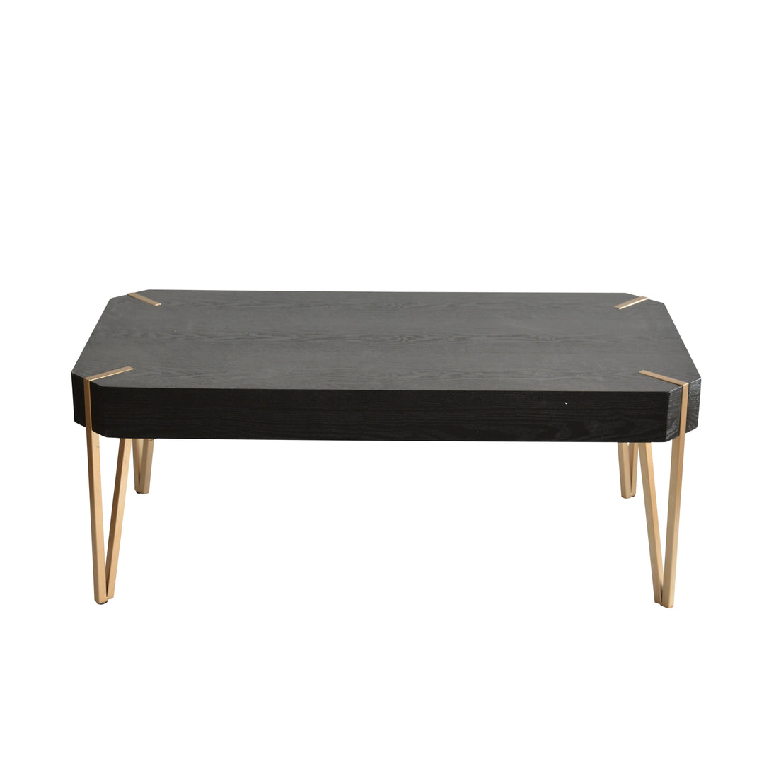 WOODEN 46" COCKTAIL TABLE, BLACK- KD