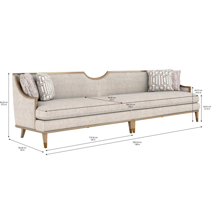 Intrigue - Harper Quartz 110 Inch Sofa