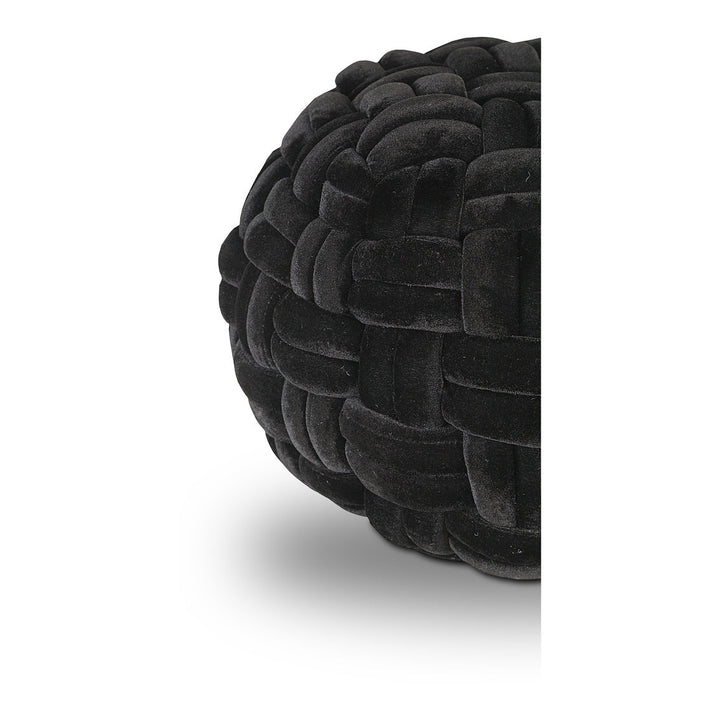 Pj Velvet Pouf Black