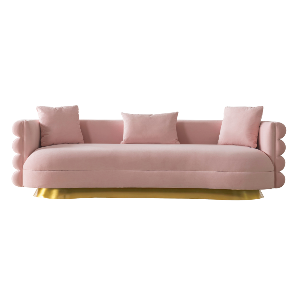 Huda Pink Sofa (250cm)