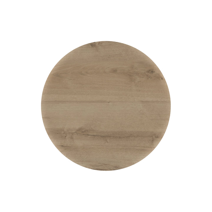 Garrison -  Round End Table Wood Top