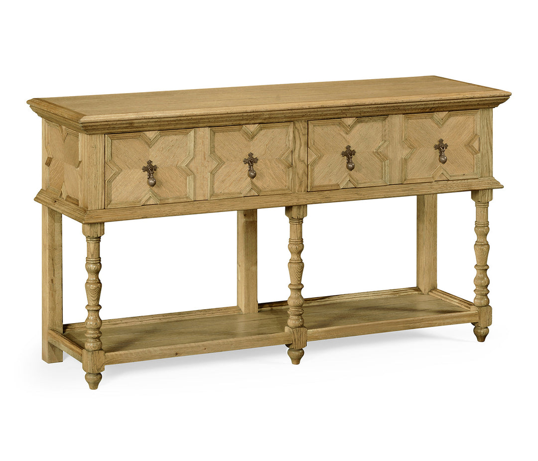 Traditional Tudor Style Natural Oak Buffet