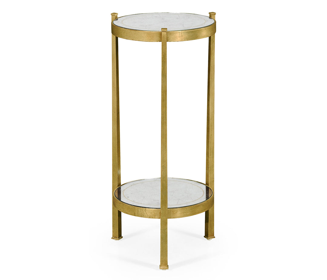 JC Modern - Luxe Collection - Églomisé & Gilded Iron Wine Table