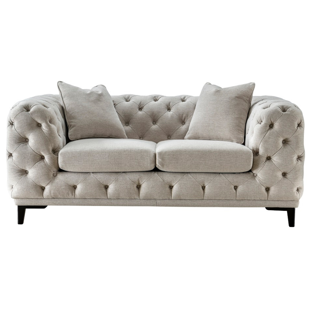 Plain Tuft 2 Seater Loveseat