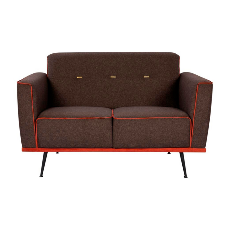 Bolzano Blissful Dark Brown Loveseat (137cm)
