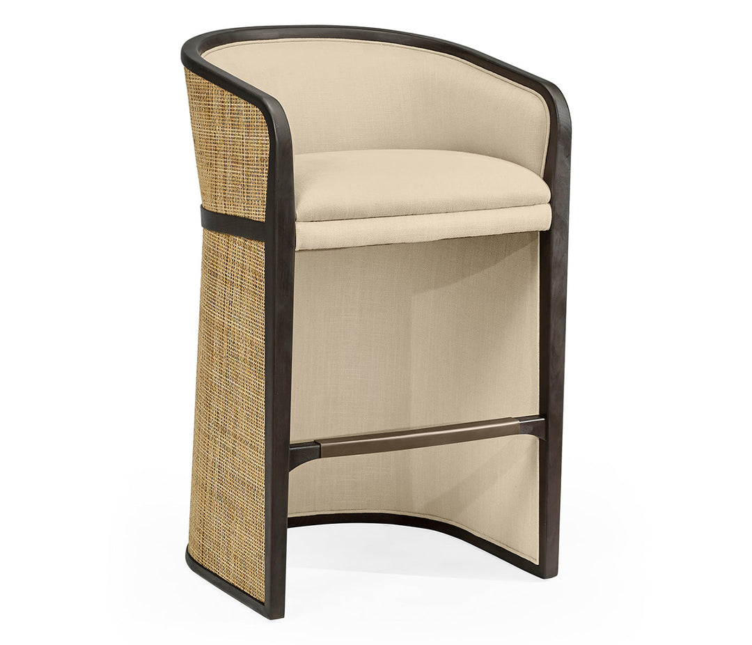 JC Modern - Langkawi Collection - Dark Brown Ash Tub Bar Stool