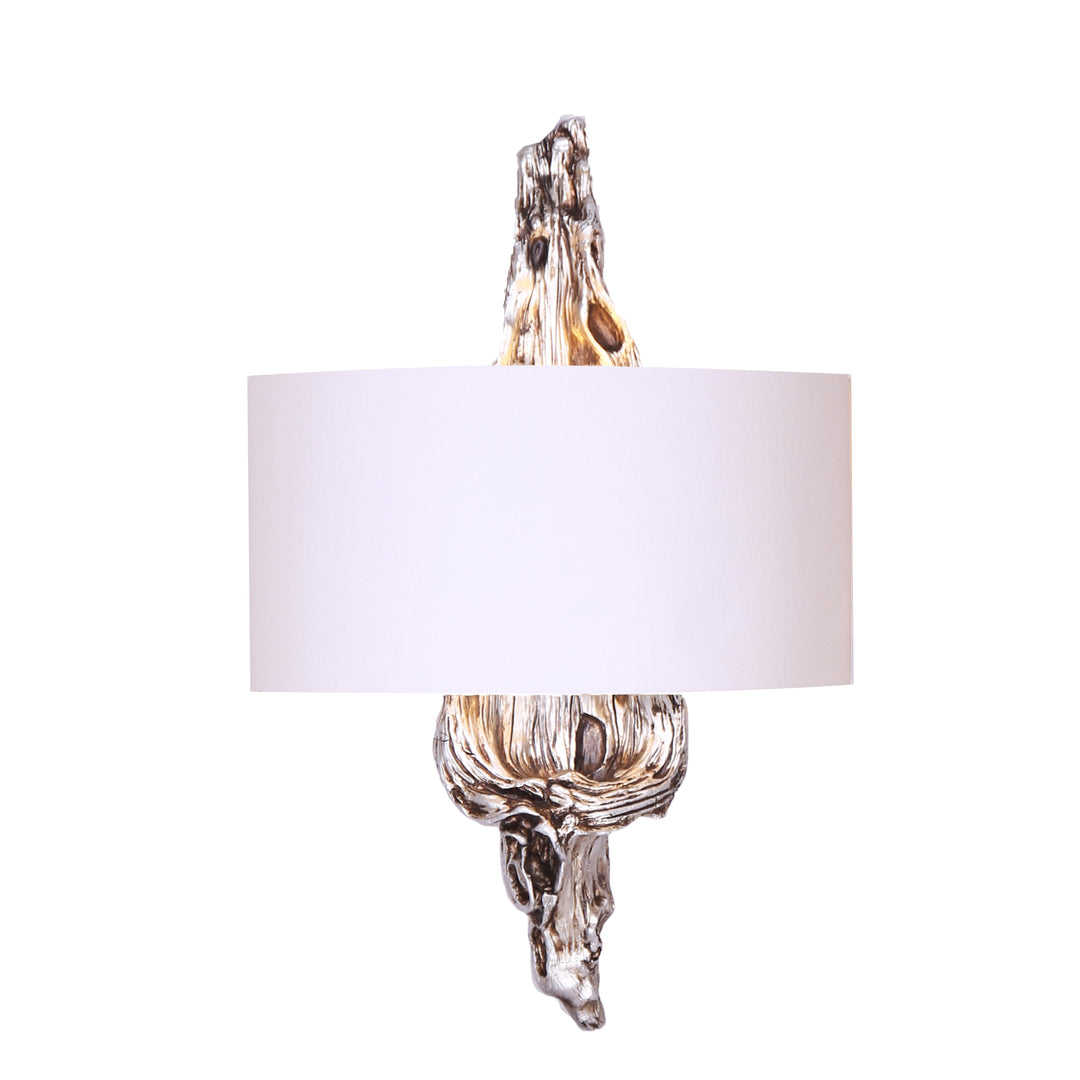 POLYRESIN WALL SCONCE,SILVER