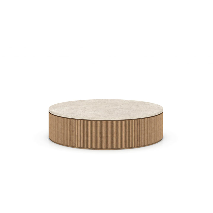 Oak Finish Round Coffee Table (variant color )