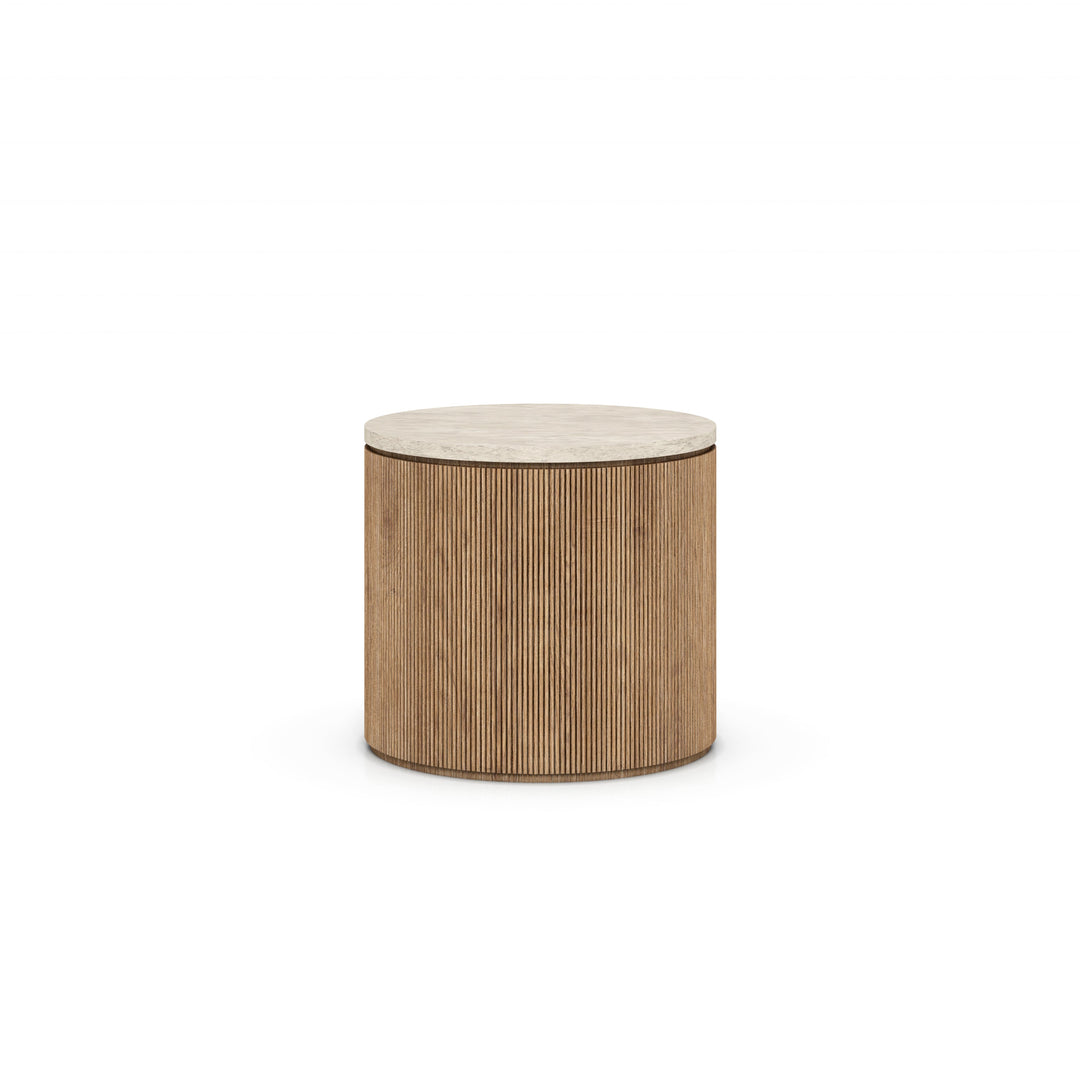 Natural Oak  Round Side Table  (variant color )