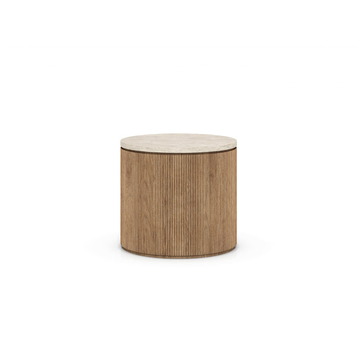 Natural Oak  Round Side Table  (variant color )