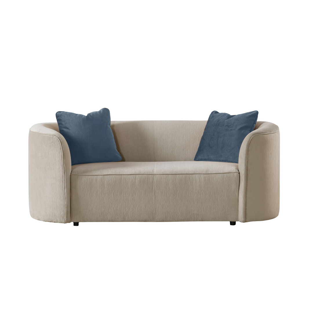 Dana Beige Mustard Loveseat (182cm)