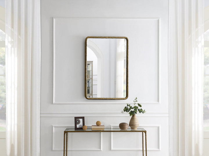 iron mirror- Gold MEDIUM Mirror