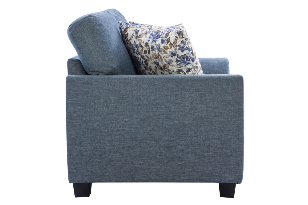 Denver Blue Loveseat (163cm)