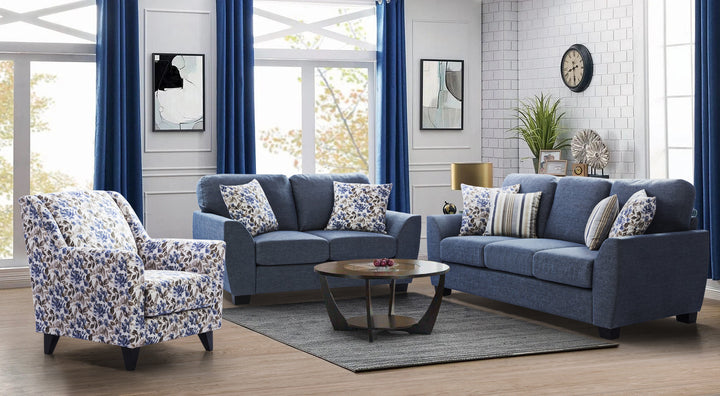 Denver Blue Loveseat (163cm)