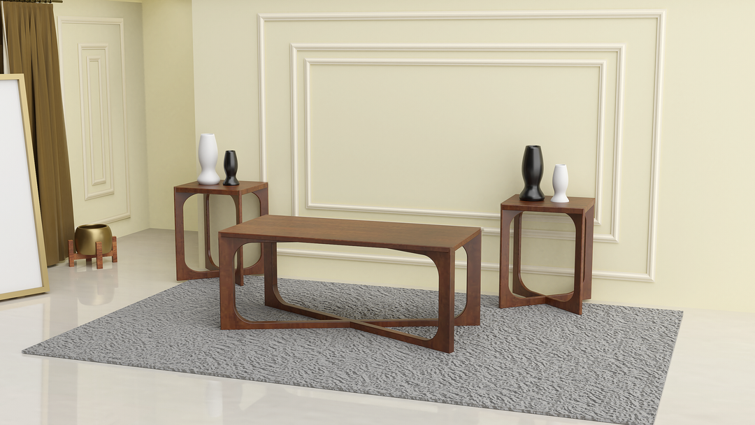 Rec SOLID MANGO WOOD SET OF 3