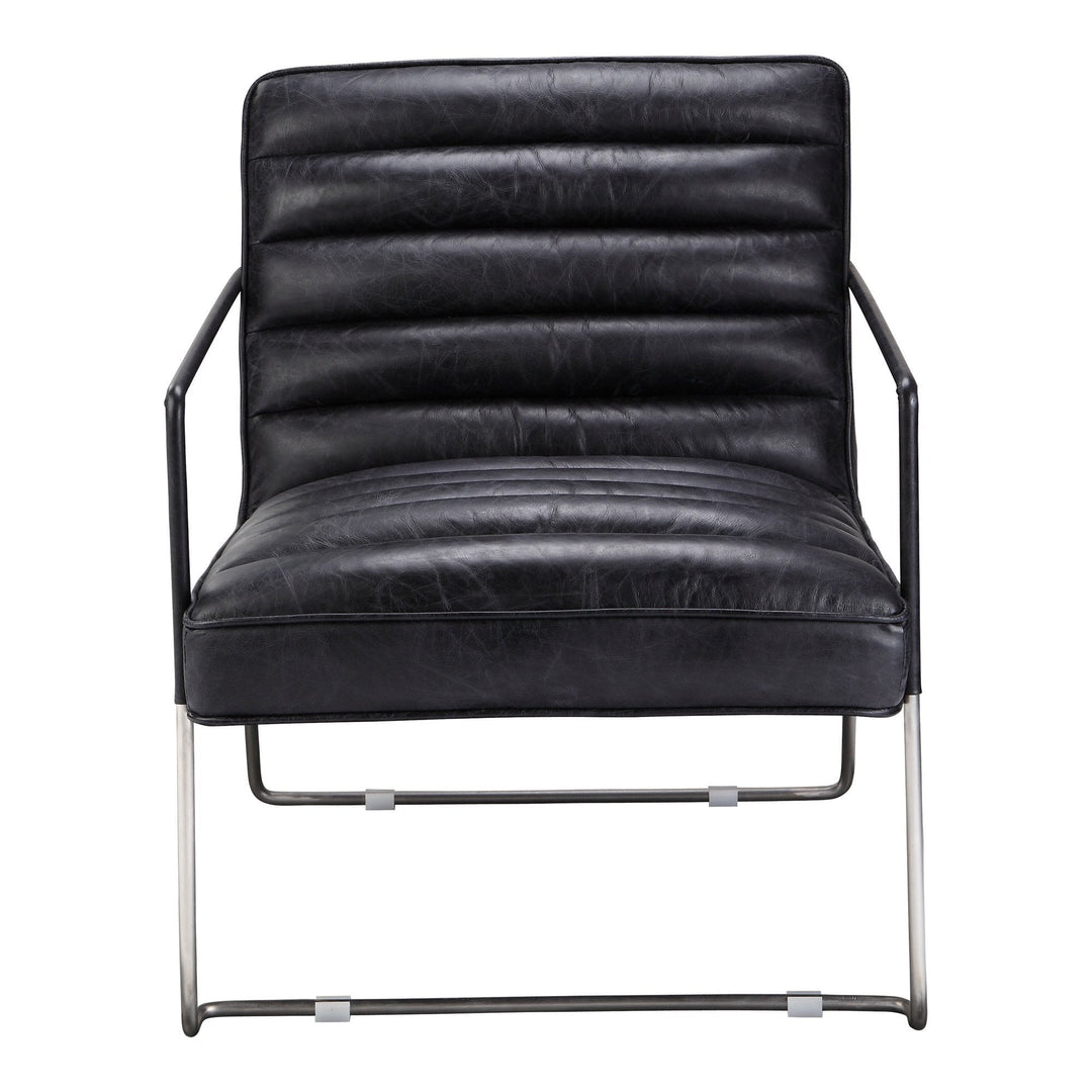 Desmond Club Chair Onyx Black Leather