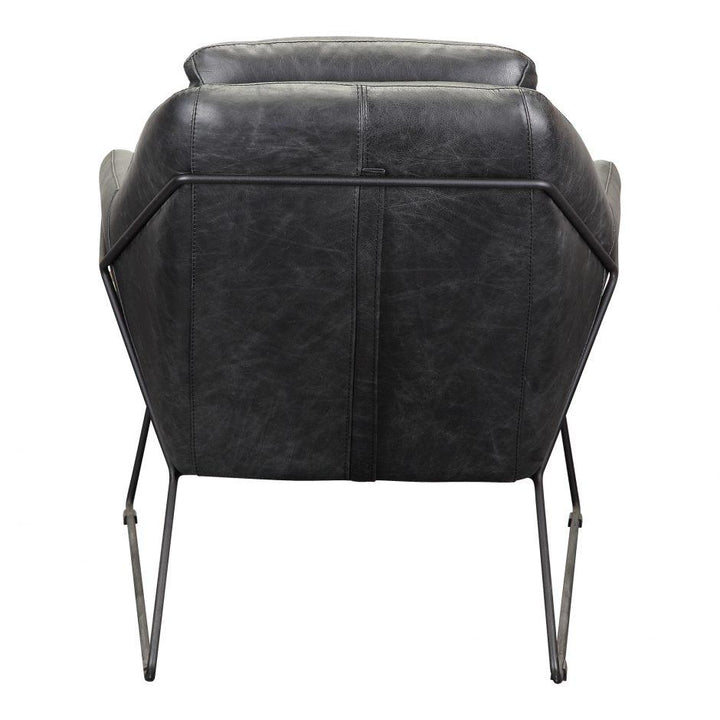 Greer Club Chair Onyx Black Leather