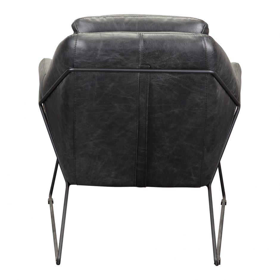 Greer Club Chair Onyx Black Leather