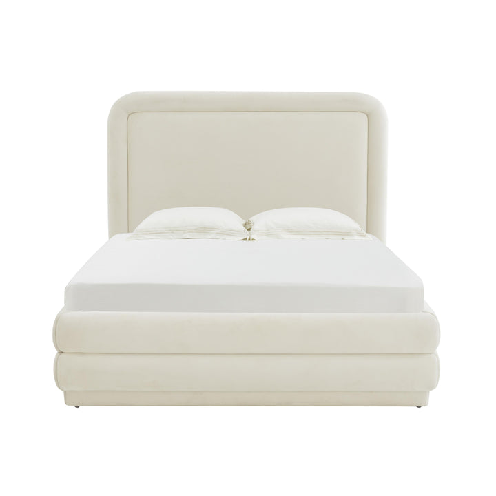 Briella Cream Velvet Bed in Full