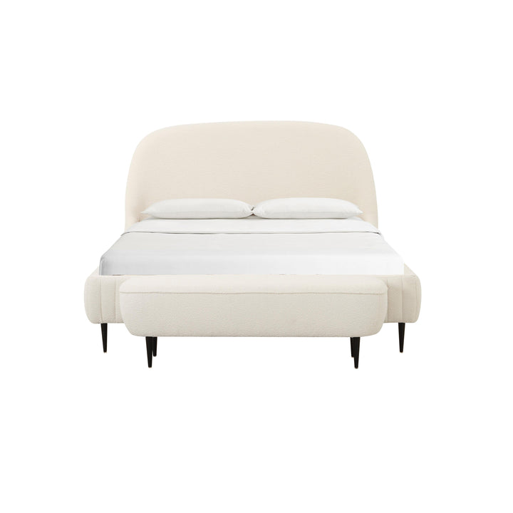 Denise Cream Boucle Bed in Queen
