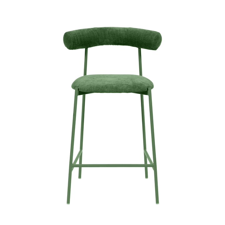 Liliana Forest Green Performance Velvet Counter Stool