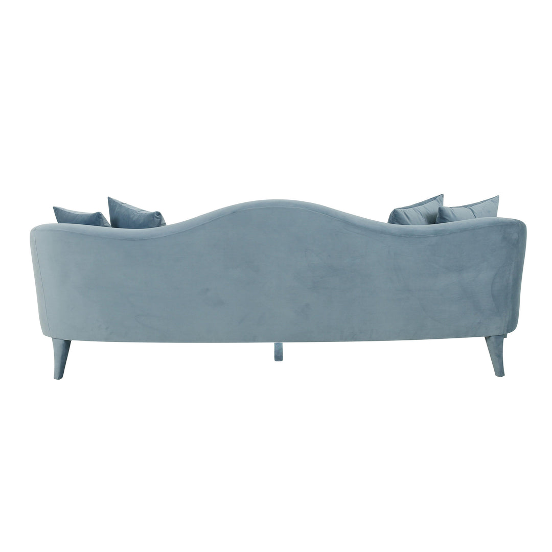 Naya Sea Blue Velvet Sofa