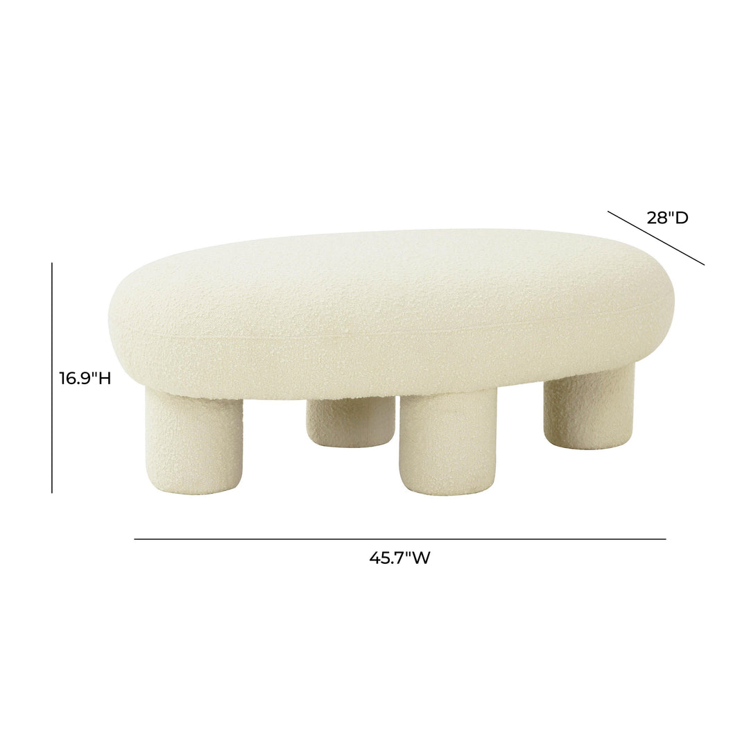 Discus Bouclé Ottoman