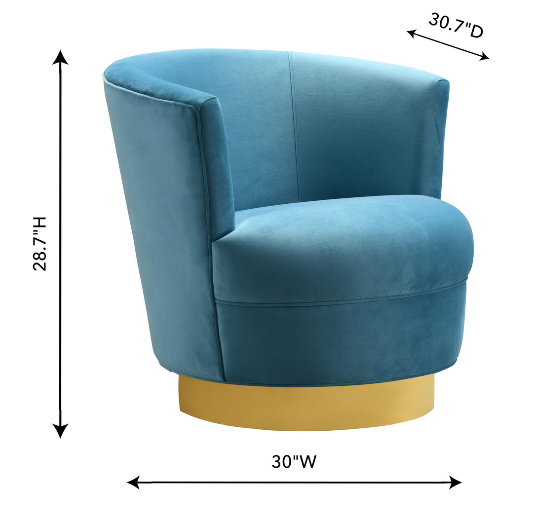 Noah Lake Blue Swivel Chair