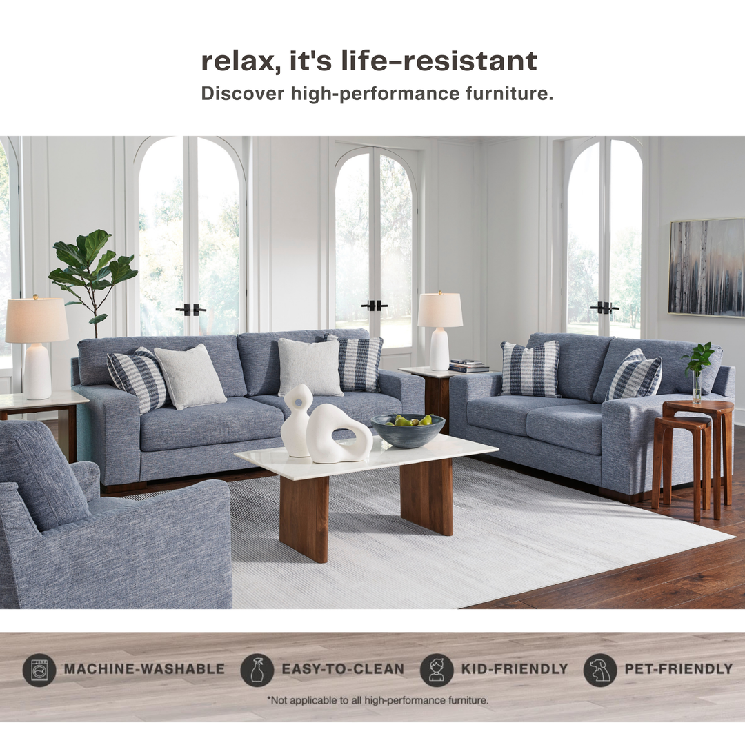 Belvoir Performance Fabric Ottoman