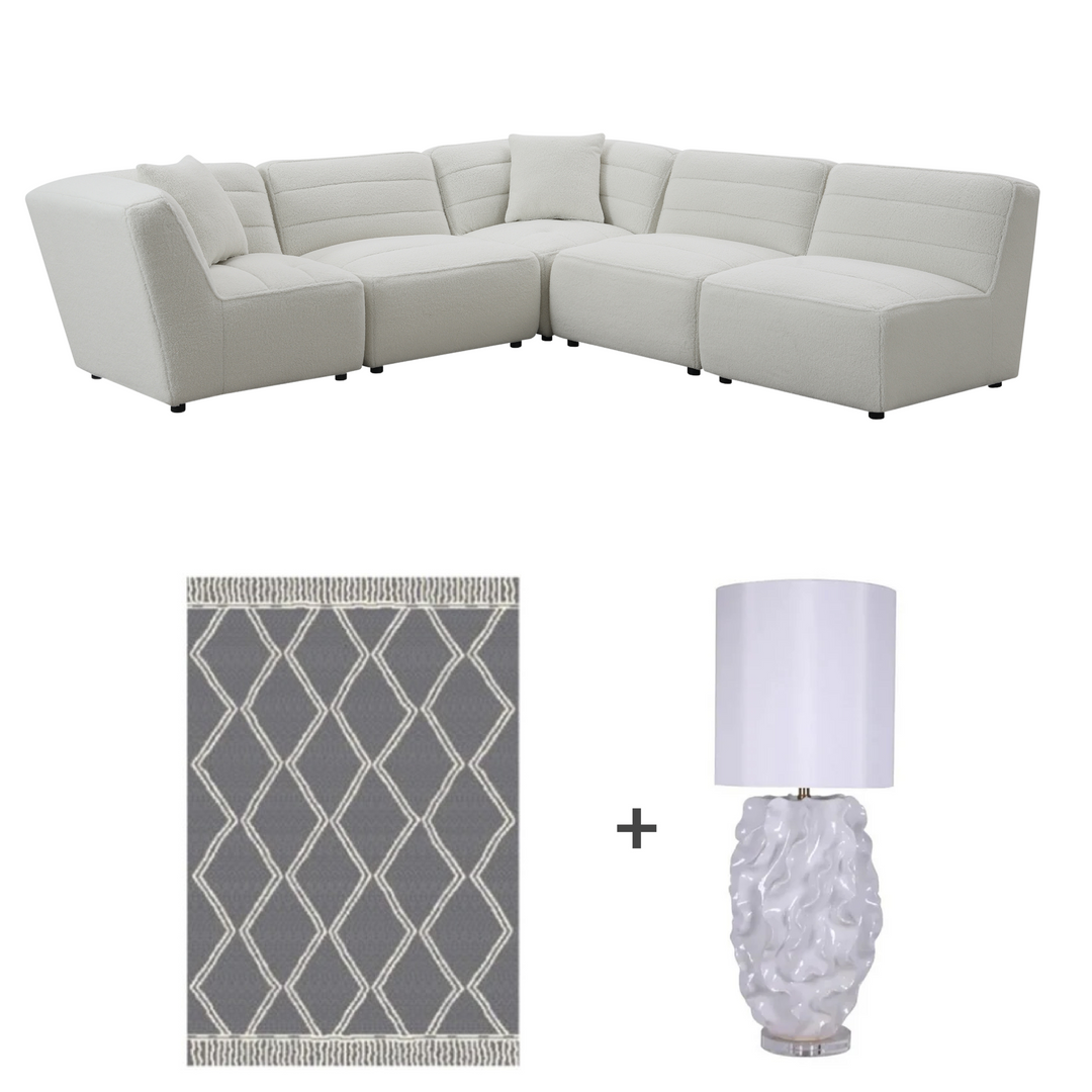 Defender In White Sectional