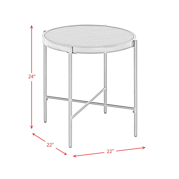 Vienna End Table W/Wood Top