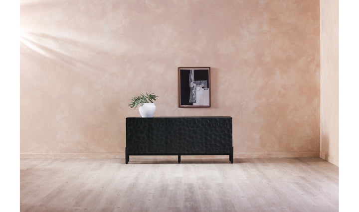 Misaki Oak Sideboard Black