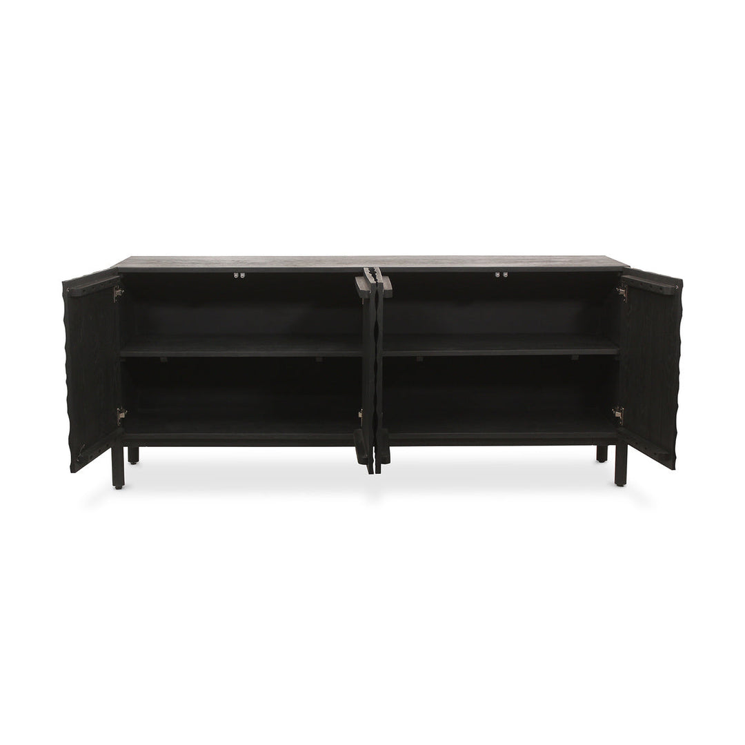 Misaki Oak Sideboard Black