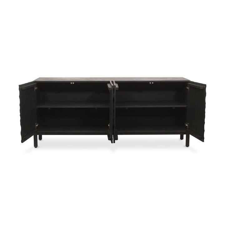 Misaki Oak Sideboard Black
