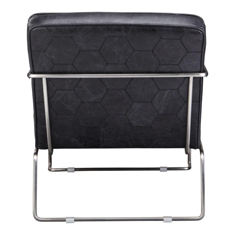 Desmond Club Chair Onyx Black Leather