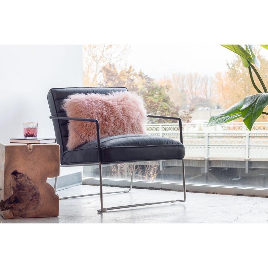 Desmond Club Chair Onyx Black Leather