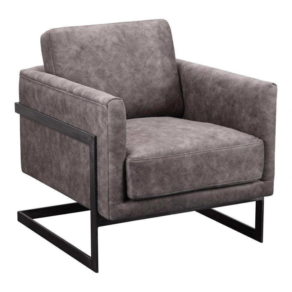 Luxley Club Chair Grey Velvet
