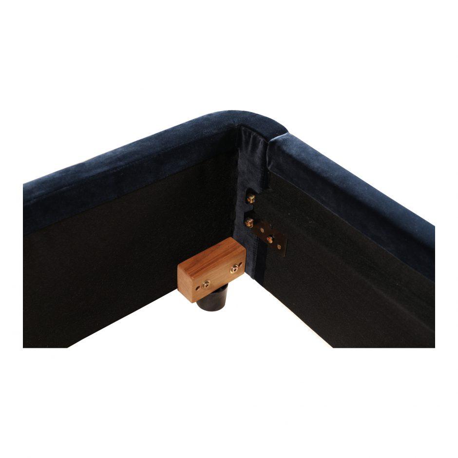 Samara Queen Bed Blue Velvet