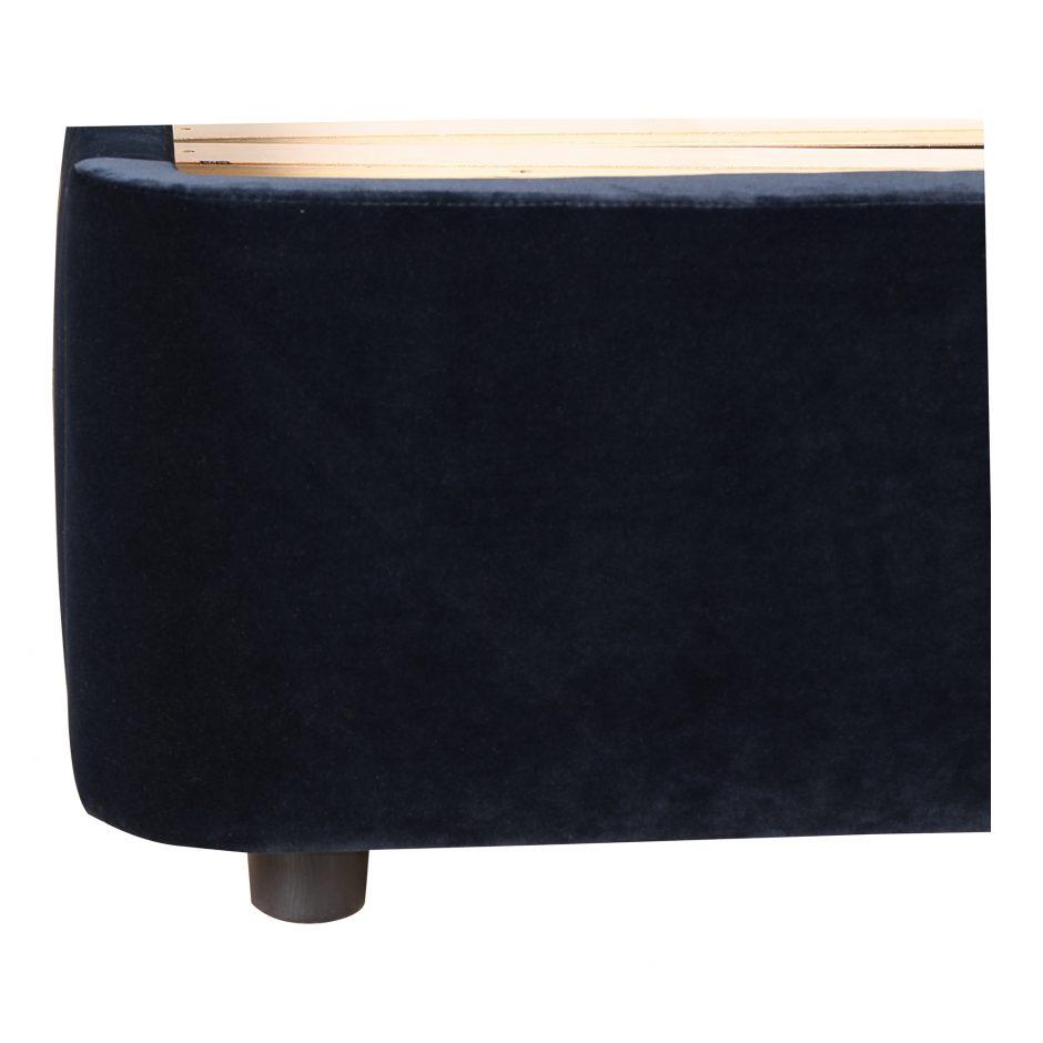 Samara Queen Bed Blue Velvet
