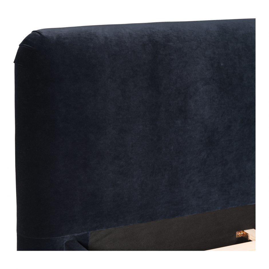 Samara King Bed Blue Velvet