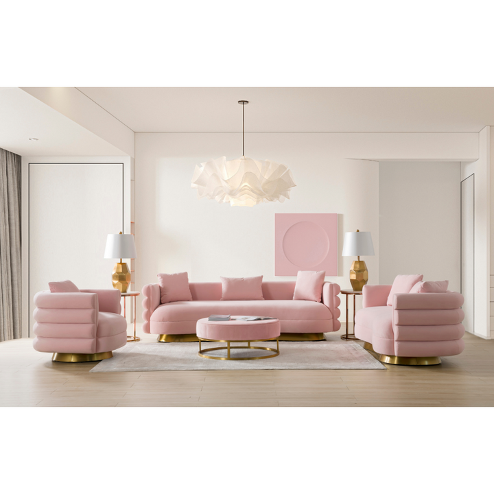 Huda Pink Loveseat