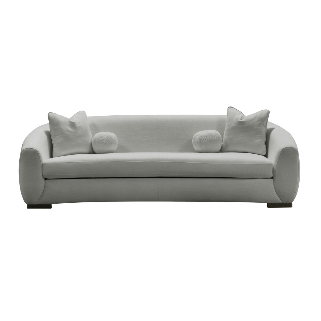 Boucle Linen 3 Seater Sofa