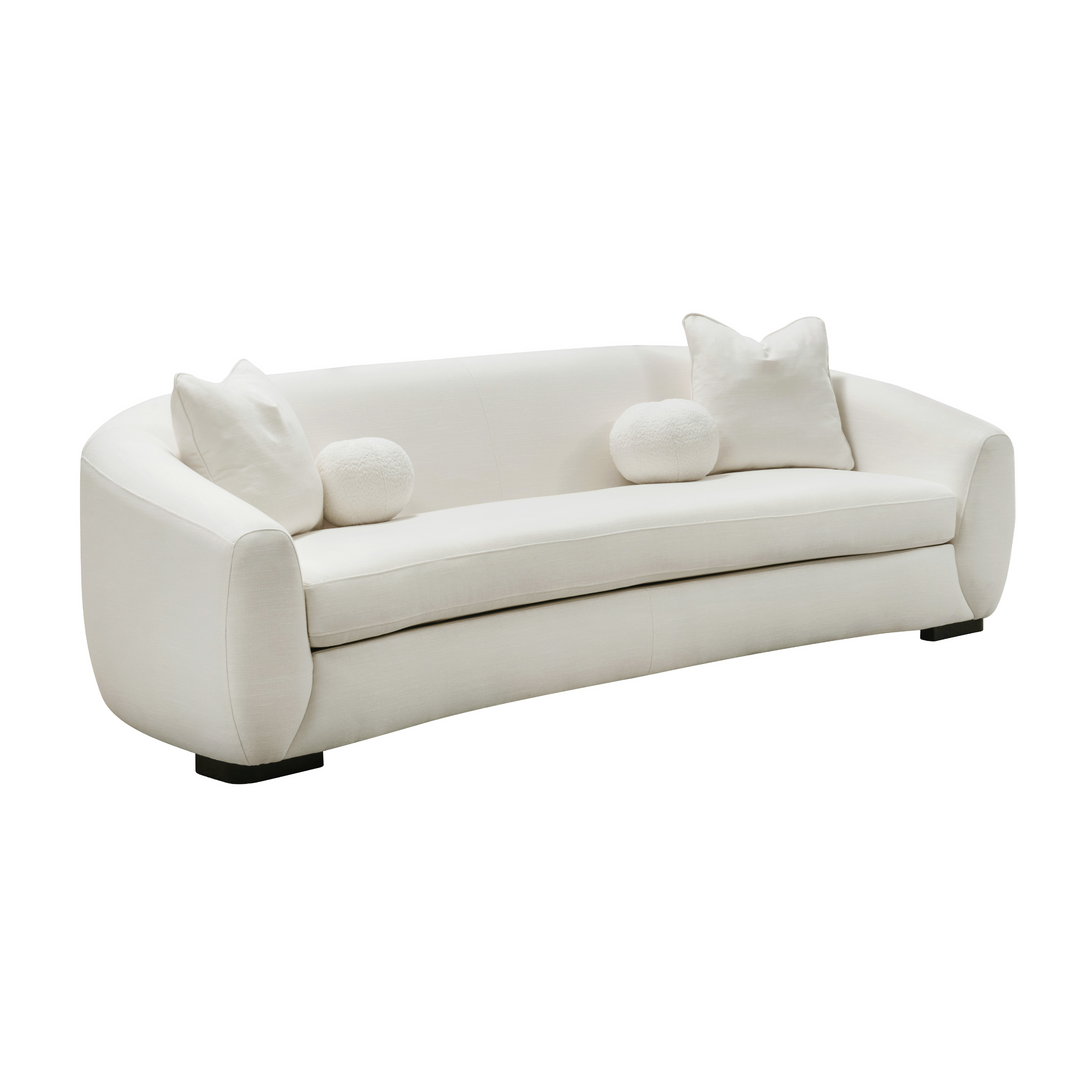 Boucle Linen 3 Seater Sofa