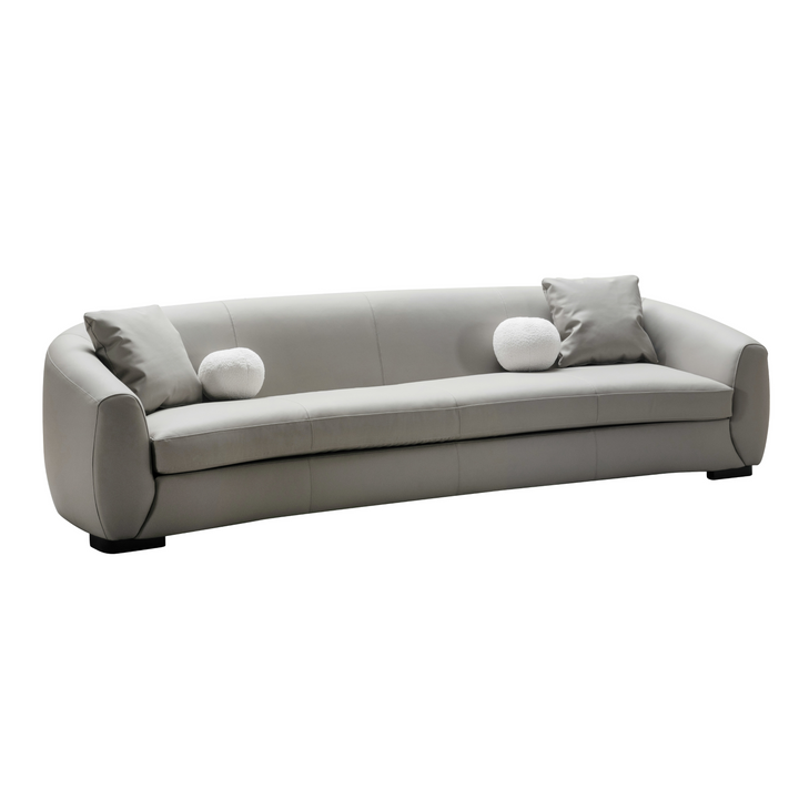 Boucle Leather 5 Seater Sofa