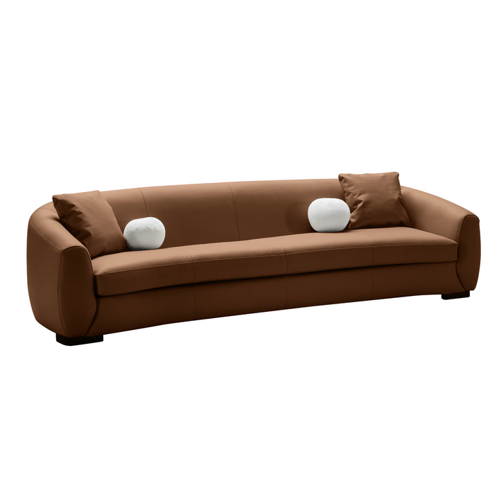 Boucle Leather 5 Seater Sofa